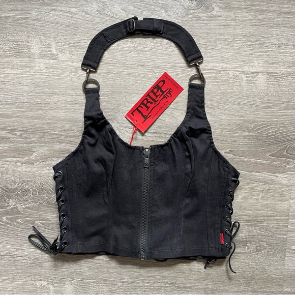 Tripp nyc Tops - NWT Tripp NYC Halter Corset Zip/Lace Up